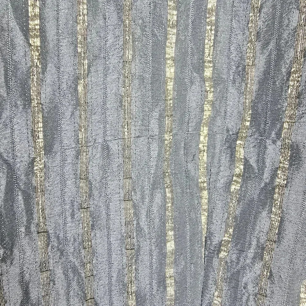 Chico's Black Label Silk Blend Metallic Blouse Blueish Grey Color Chico's Size 0 - Picture 10 of 13